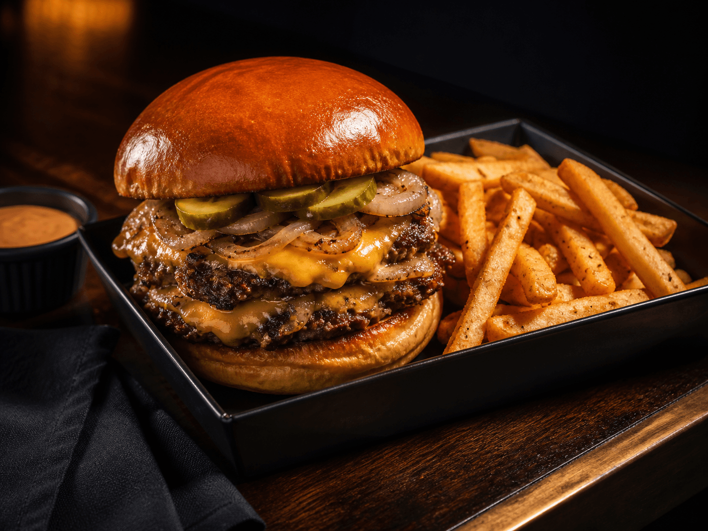 OC11 burger from the kitchen